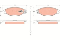Bremsbelagsatz Scheibenbremse Vorne TRW GDB1402 Passend FÜR Nissan Renault