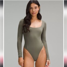 Lululemon Wundermost Ultra-Soft Nulu Square-Neck br Long-Sleeve Bodysuit