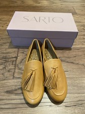Sarto by Franco Sarto Cuoio Leather Tassel Loafers Womens 6M Tan New in Box