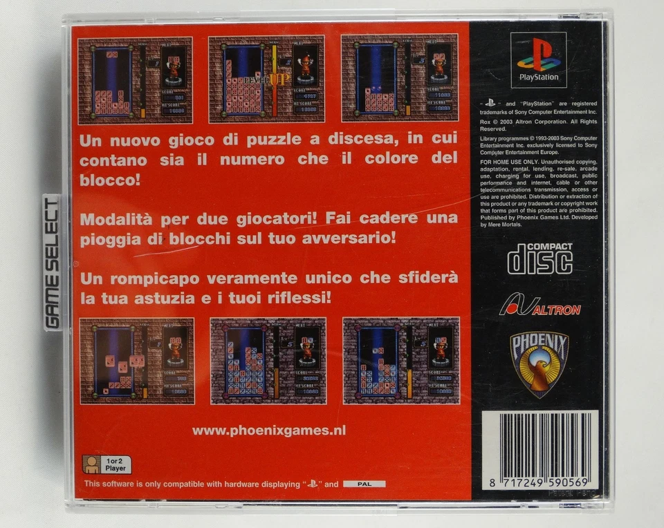 ROX Phoenix Games Jeu Puzzle PlayStation 1 PS1 PAL ITA COMPLETO - Photo 2/4