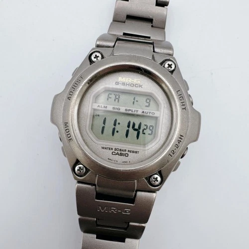 Casio G-SHOCK MRG-100T Full Metal Watch Vintage Design Silver Tone