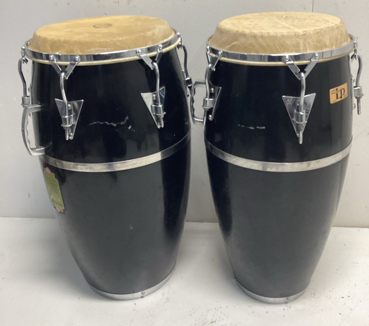 Pair of LP Conga Drums Quinto Tumbadora Vintage Palisades Park NJ Fiberglass