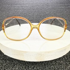 Viennaline Eyeglasses Frame Amber Round Frames Retro 70  s 80  s 52-15-125 Austria