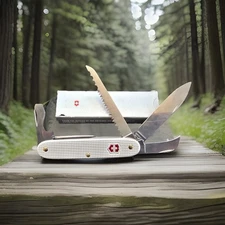 Victorinox  Swiss Army “7”Alox Pocket Knife Grey 93 mm Seven Tools Pruner Blade