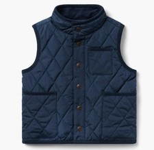 Janie and Jack The Quilted Vest Navy Blue Boy's Size 3 to 4 Puffer