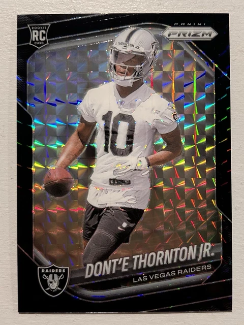 2025 Panini Prizm Black Finite Prizm 1/1 Dont'e Thornton Jr RC Raiders