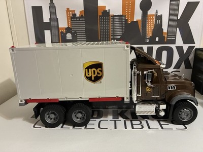 MACK GRANITE UPS TRUCK With TRAILER Made In GERMANY.  (Missing 1 Trailer Door)