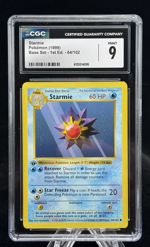 Starmie (1st Edition) graded CGC 9 for sale on eBay