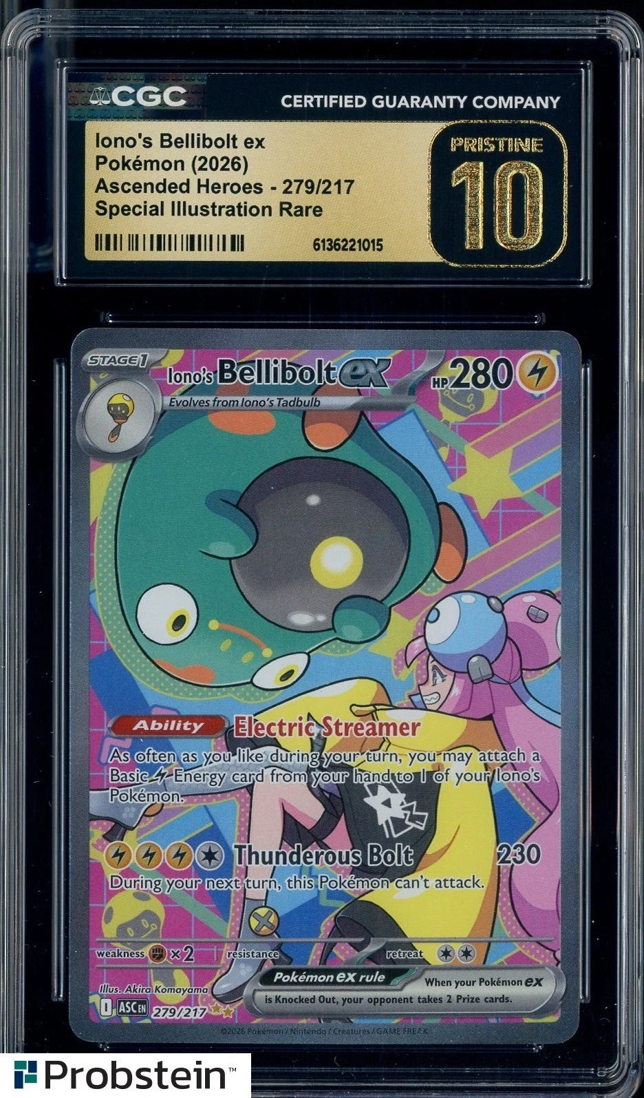 2026 Pokemon ASC EN Special Illustration Rare Iono's Bellibolt CGC 10 PRISTINE