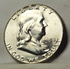 1954 Franklin Half Dollar MS #5401  90% Silver FBL?