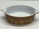 Vintage Pyrex 1 Pint Early American Brown Casserole Dish 471 Ovenware USA No Lid