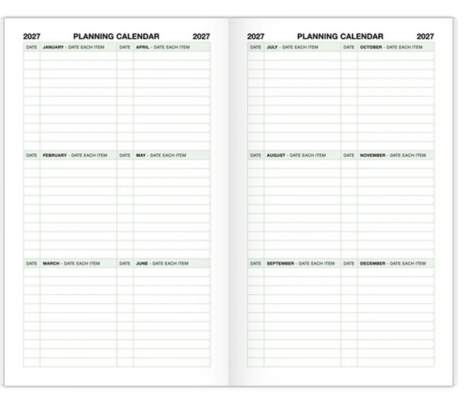 Temporizador de día 2026-2027, 20 meses de recarga planificador avanzado, compacto, 3" x 5" Foto 4 de 4