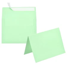 50Pack Light Green 4x6 Envelopes, A6 Envelopes with Folded Cards