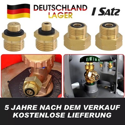 Euro-Set Entnahme Adapter für EU Gasflaschen an deutsche Druckregler Gasregler