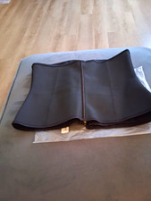 Women s Black Solid Waist Cincher Corset Size L Zip-Front Zipper Accent