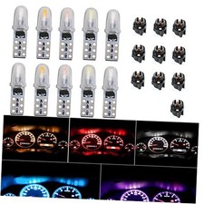 10pcs Dc 12v T5 Led Car Bulbs With Twist Cap Base Dashboard Bulbs 2721 27 37