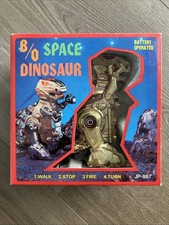 1980s B/O Battery Operated 7” Space Dinosaur JP-887 In Original Box