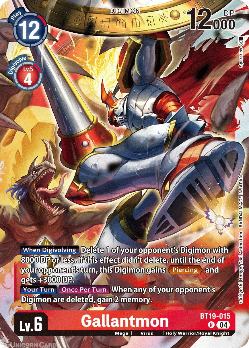 BT19-015 Gallantmon : Rare Digimon Card : BT19-20: Special Booster Ver.2.5
