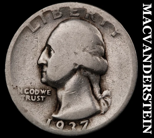 1937 Washington Quarter- Silver- Scarce Better Date No Reserve #J2494