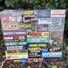 VTG Radio Station Sticker Decal 80s 90s Rock Music Decor MTV Man Cave UNC Sports