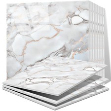 Vieshful 20pc 12"x12" Peel Stick Marble PVC Backsplash Wall Tile Waterproof