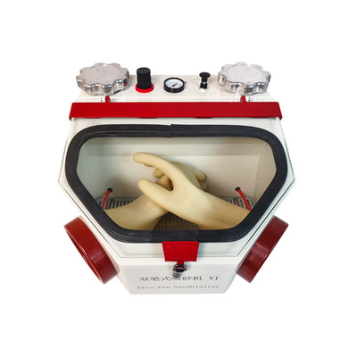 Dental Laboratory Sandblasters Twin-pen Sand Blasting Machine for Crowns