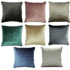 Paoletti Stella Embossed Texture Luxe Velvet Piped Cushion Cover