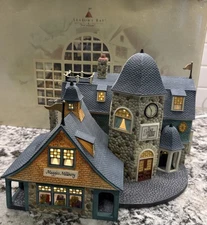 Dept 56 Seasons Bay "Bay Street Shops" Set of 2 First Edition #53301 READ