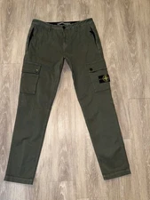Stone Island Pantalone Slim Cargo Pants Green Size 34 Patch
