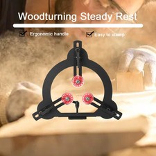 Woodturning Steady Rest for 10 inch Swing Medium Size Lathe Steel Black