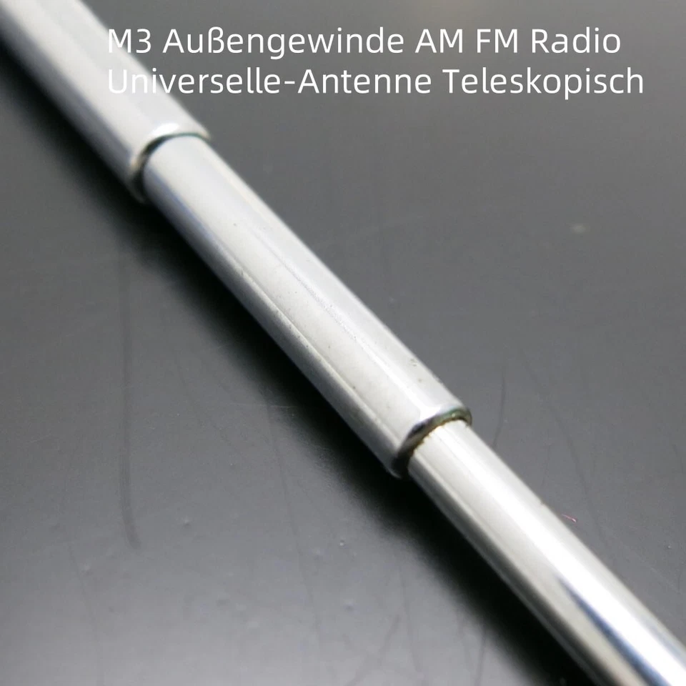 MARKENLOS Antenna Con Filettatura Esterna M3 Radio AM FM Antenna Universale Telescopica Metalli