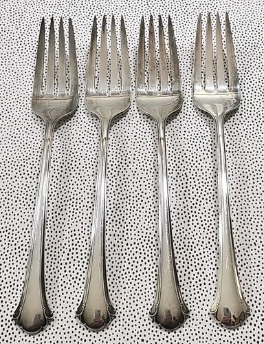 Towle Sterling Silver Chippendale Salad Forks (4) 145 Grams. Great Condition