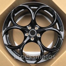 FOR ALFA ROMEO STELVIO 20" GLOSS BLACK WHEELS RIMS 20X8.5 5X110 SET OF 4
