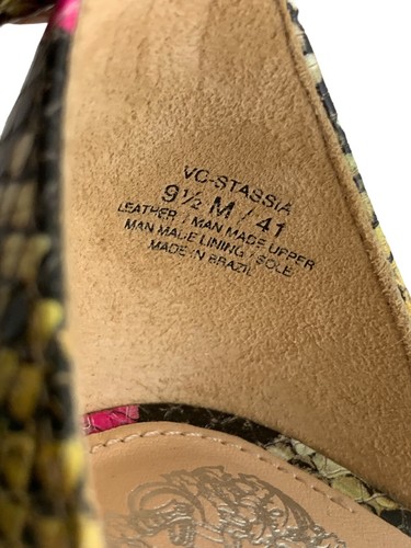 Vince Camuto Stassia Women’s Sz-9.5 Lace Up Wedge Sandals Colorful Snake New - Picture 8 of 9
