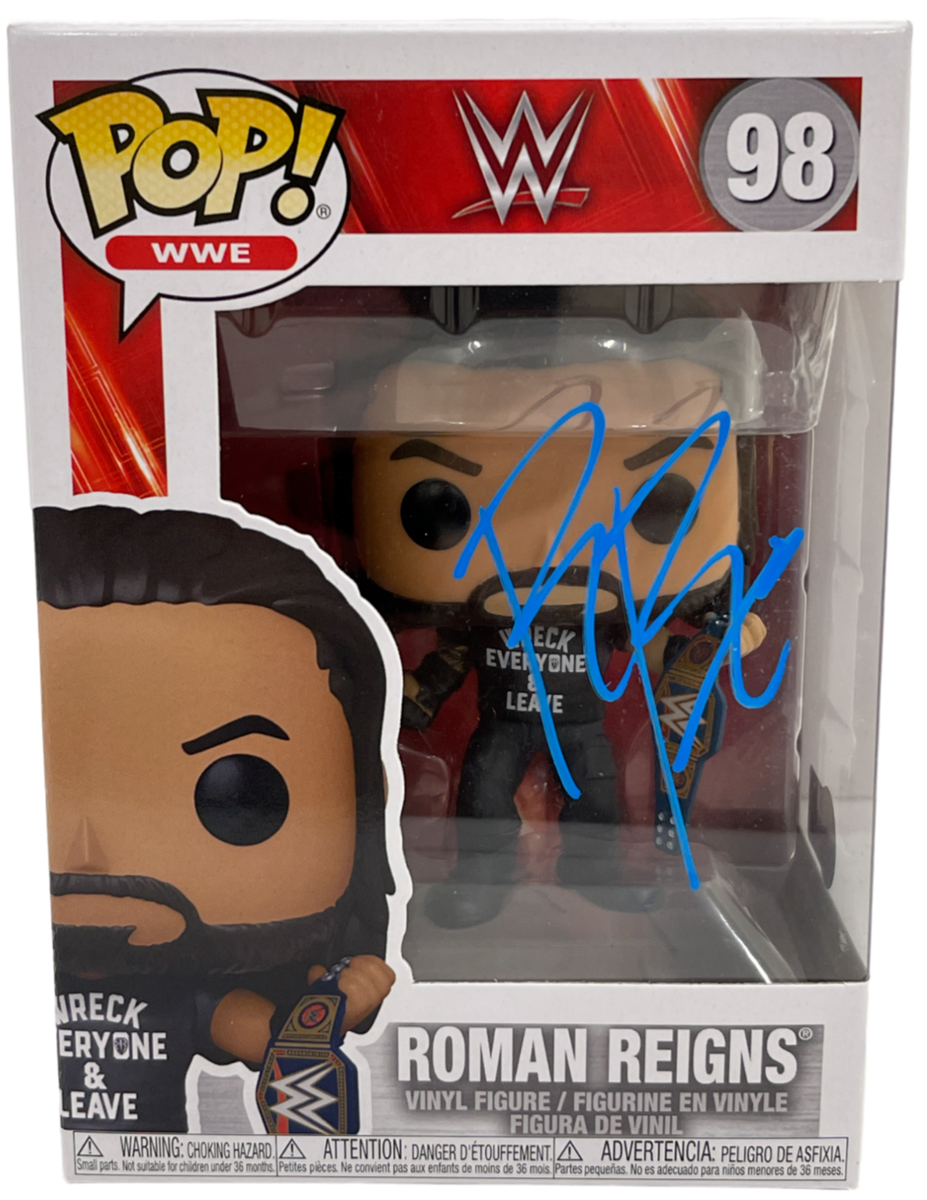 Roman Reigns Signed WWE Funko Figure 98 Authentic Autograph - Main Image