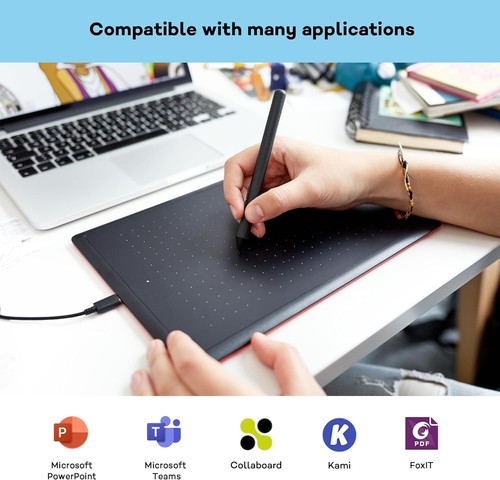 One by Wacom Stifttablett mit drucksensitivem Stift geeignet für Windows Mac Med - Bild 6 von 7