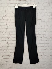 Dress Pants Gianni Versace Classic Womens Black Straight Formal Trousers Striped