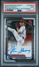 2024 Bowman Draft Brian Holiday Auto Chrome 1st Prospect PSA 9 Mint #CPA-BHO