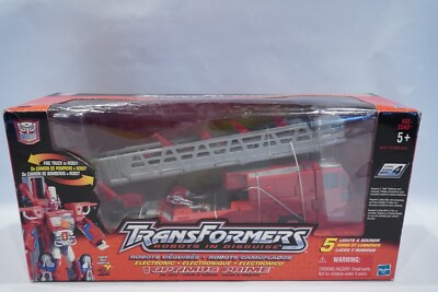 2001 Transformers Robots In Disguise Optimus Prime Fire Truck BRAND NEW NIB!