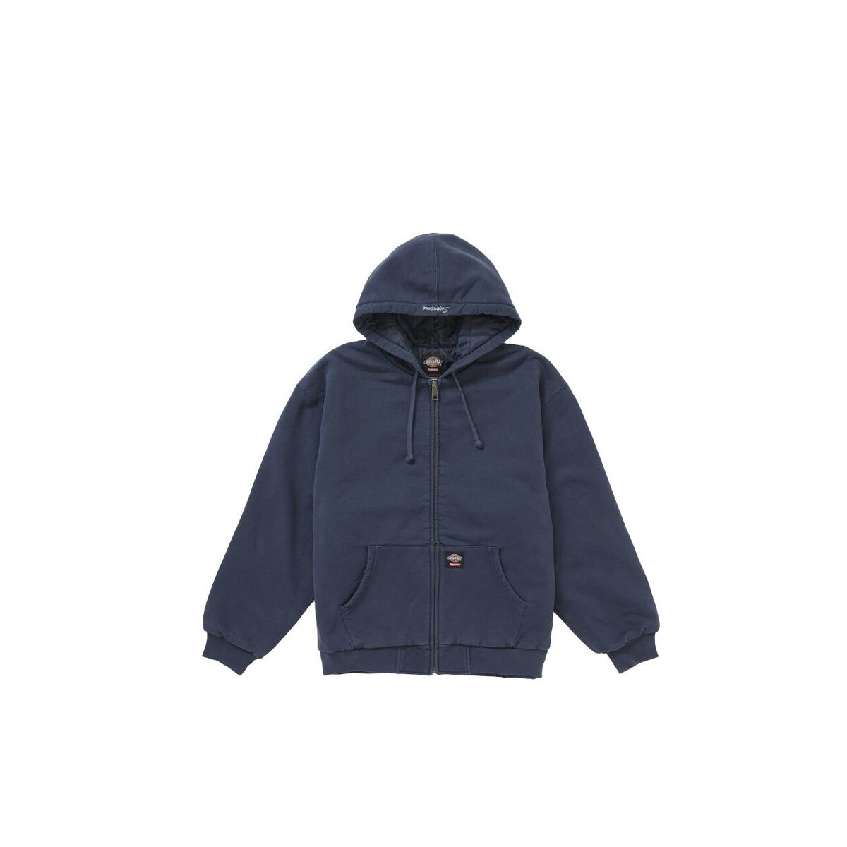 Supreme Dickies Quilted Lined Zip Up Hooded Sweatshirt Navy Supreme Dickies Quilted Lined Zip Up Hooded Sweatshirt Navy