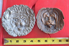 2  Antique Bronze Bulldog Terrier Cigar Ashtray Tobacciana Tray  Arts & Crafts — photo 6