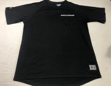 AND1 One Black Mens Dry Dri-Fit Active Basketball Reflective T-Shirt Size Medium