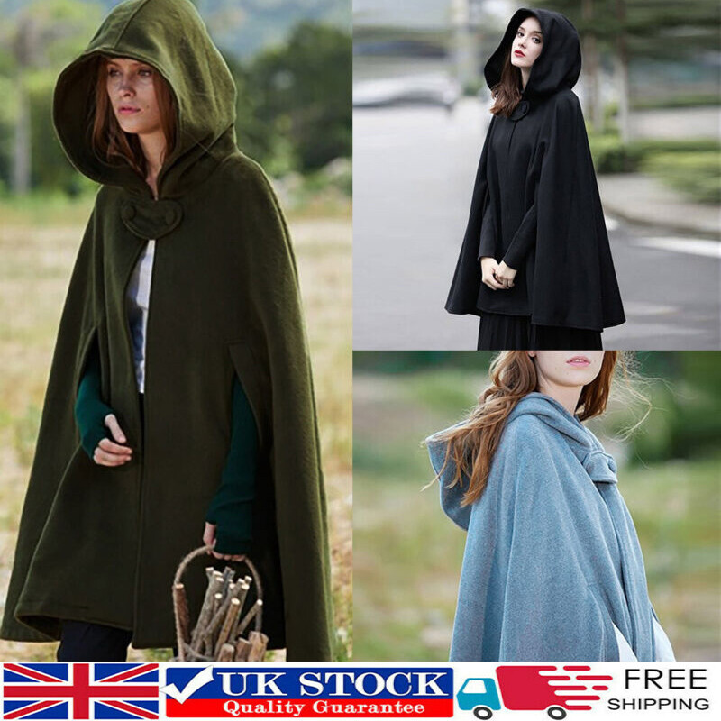 birthdaybash ALETTA 3WAY CAPE COAT ポンチョ Womens Casual Cape Coat Outwear Gothic Punk Sleeveless Button