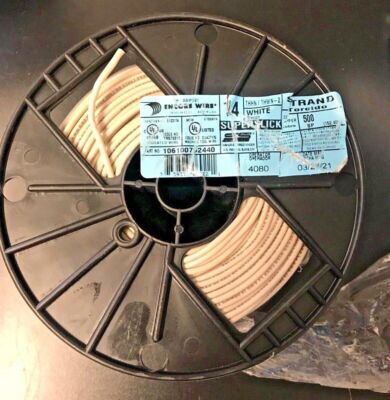 14WHT-STRX500 14 White Str By 500 THHN/THWN-2 Single Wire - Free Shipping 