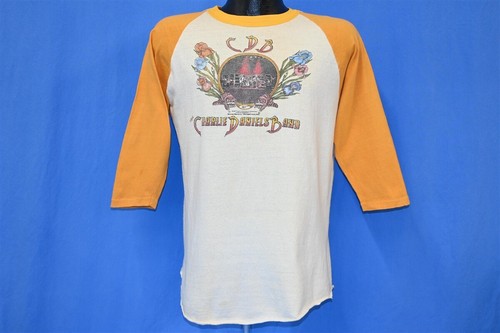 vintage 70s CHARLIE DANIELS BAND CDB SOUTHERN COUNTRY ROCK RAGLAN t-shirt L - Picture 2 of 5