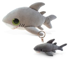 PLUSH KEYCHAIN - SHARK - BIG EYE 6" PLUSH - SHARK