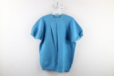 Vintage 50s 60s Streetwear Mens Large Faded Blank Short Sleeve Sweatshirt USA