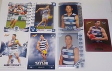 Select & Teamcoach Harry Taylor cards x7 inc 2 Silvers & CG88 - Geelong Cats