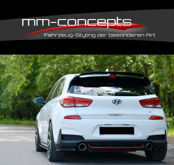 CUP Dachspoiler Ansatz Schwarz FüR Hyundai I30 N MK3 VerläNgerung Aufsatz ABS V1-image