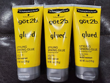 3 PACK SCHWARZKOPF GOT2B GLUED STYLING SPILING GLUE NET WT 6 OZ EACH